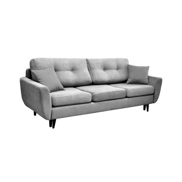 Canapea extensibilă cu 3 locuri Mazzini Sofas Jasmin, gri-image-3
