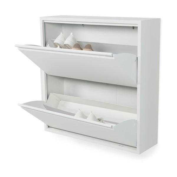 Pantofar alb cu deschidere înclinată din metal 75x77,5x22,5 cm Billy – Spinder Design-image-2