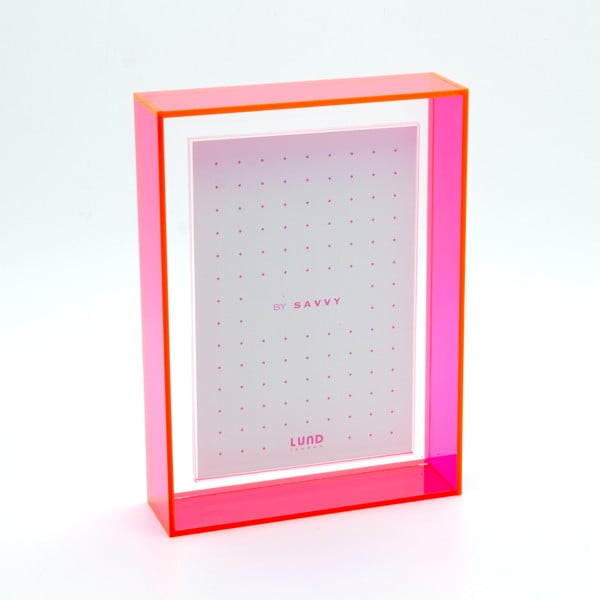 Ramă foto, margine roz Lund London Flash Blocco, 13,6 x 18,6 cm