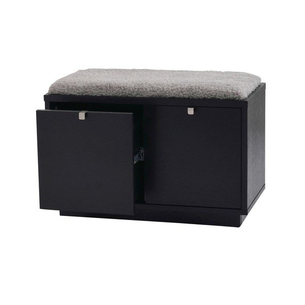 Pantofar negru/gri cu bancă Confetti – Rowico-image-2