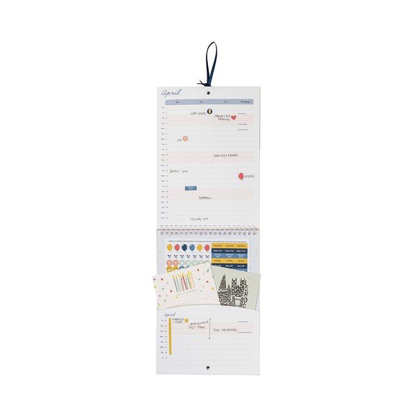 Calendar lunar pentru cupluri Busy B, 13 file, albastru-image-2