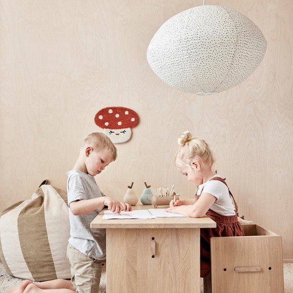 Abajur pentru copii fildeș cu abajur din hârtie Moyo – OYOY Living Design-image-1