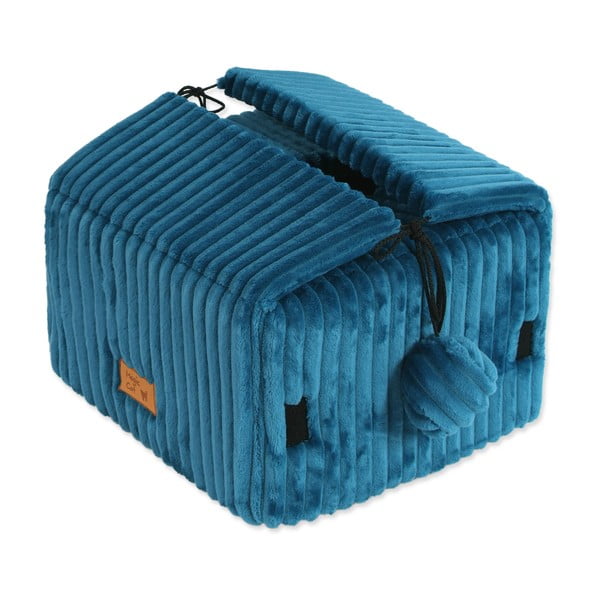 Culcuș pentru animale albastru pentru pisici 40x36 cm Magic Cat Stripe – Plaček Pet Products