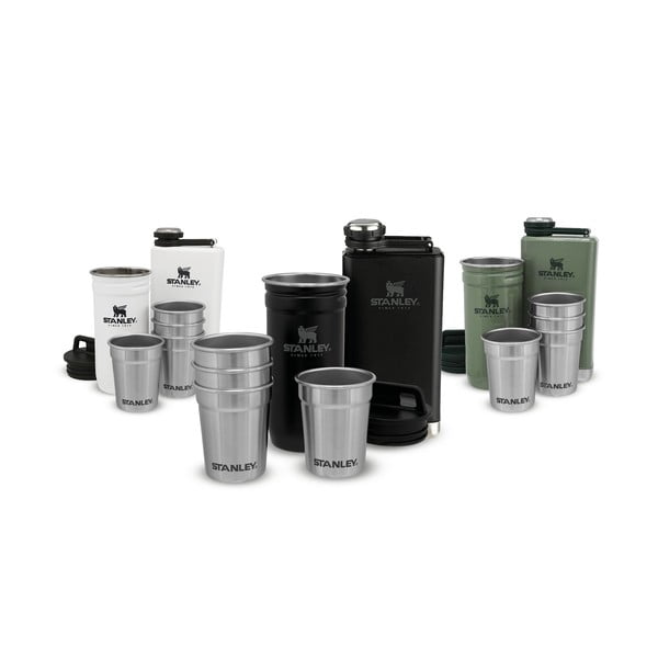 Set sticlă și pahare de tărie negru 6 buc. din oțel inoxidabil 250 ml Adventure Black – Stanley-image-3