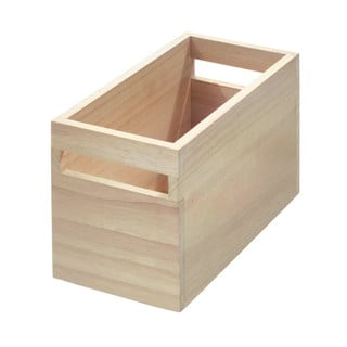 Cutie depozitare din lemn paulownia iDesign Eco Wood, 12,7 x 25,4 cm