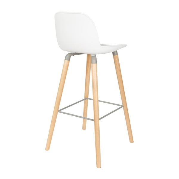 Set 2 scaune bar Zuiver Albert Kuip, înălțime scaun 75 cm, alb-image-2