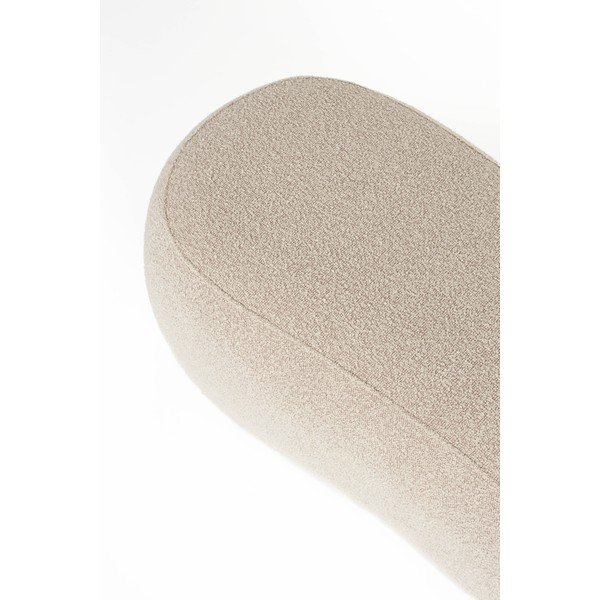 Bancă bej capitonată cu tapițerie din țesătură bouclé Noxx – White Label-image-4