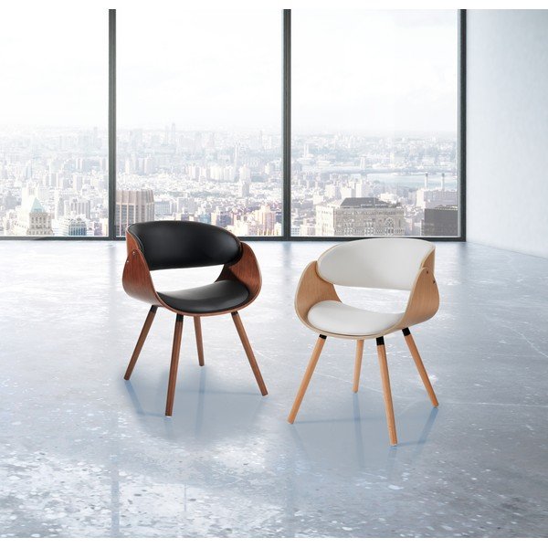 Scaun de sufragerie negru/maro închis cu cotiere tapițat Visby Evo – Tomasucci-image-4