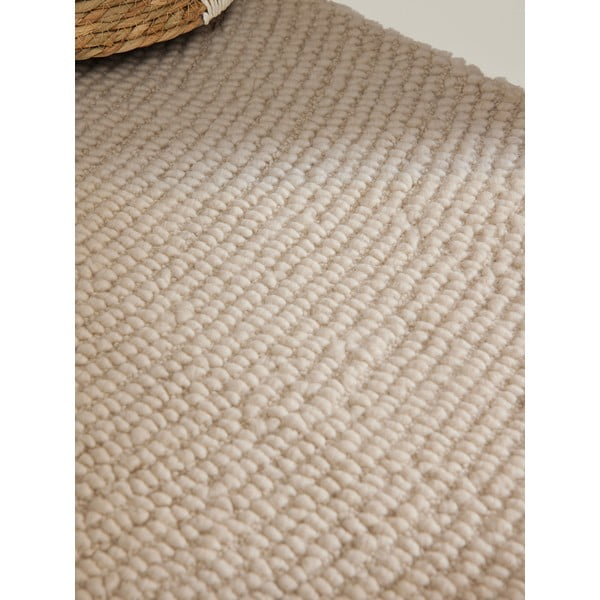Covor în culoare naturală deschisă, țesut manual, din lână 120x180 cm Eleni Natural White – Hanse Home-image-4