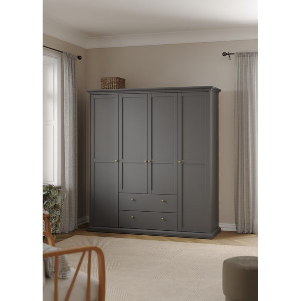 Șifonier gri 181x201 cm Paris – Tvilum-image-1