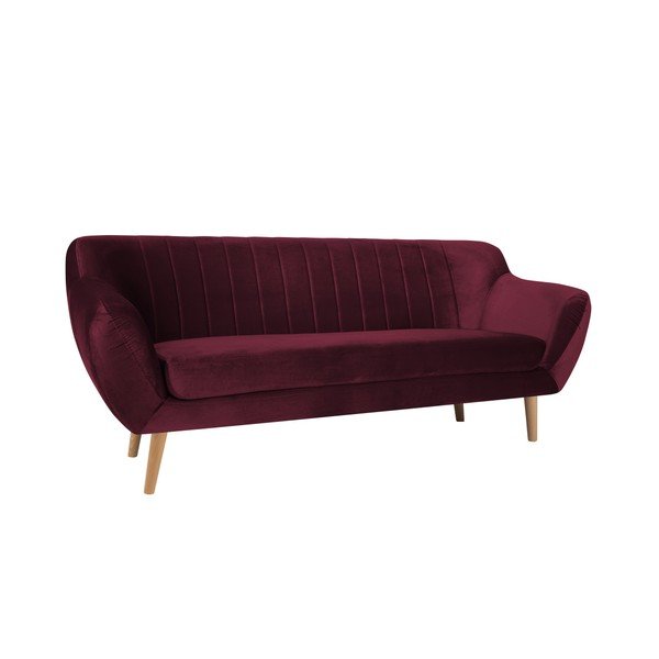 Canapea cu 3 locuri Mazzini Sofas BENITO, vișiniu-image-4