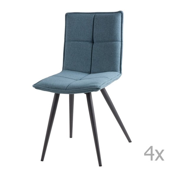 Set 4 scaune sømcasa Zoe, albastru deschis
