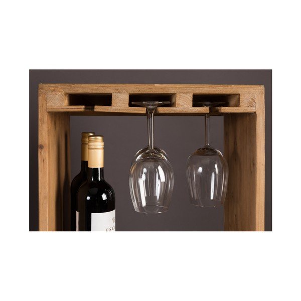 Dulap vinotecă maro din lemn de brad număr de sticle 28, 43,5x118,5 cm Claude – Dutchbone-image-3