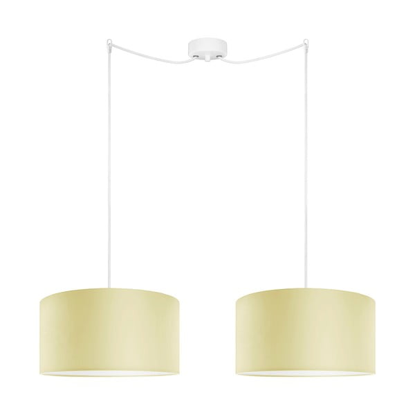 Lampă de tavan dublă Bulb Attack Tres, ⌀ 36 cm, galben