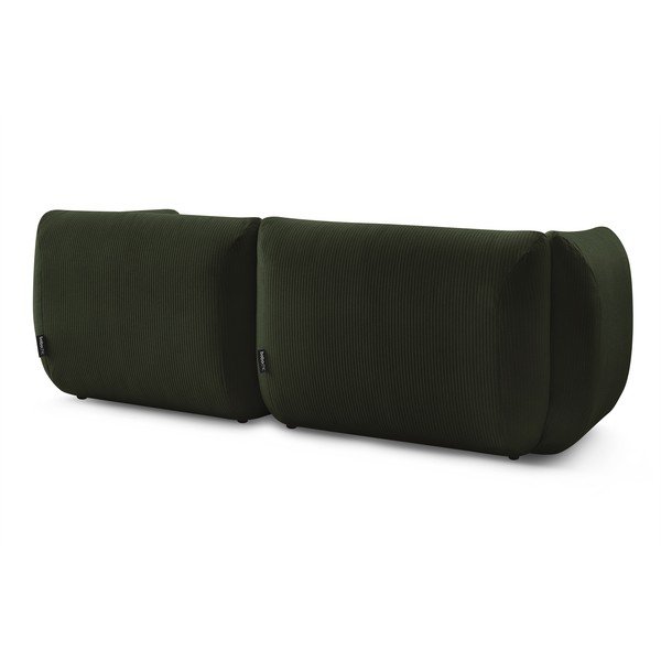 Canapea verde cu tapițerie din catifea reiată  260 cm Lecomte – Bobochic Paris-image-4