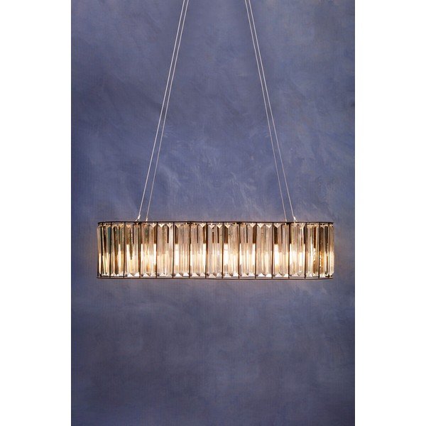Lustră din metal cu abajur din sticlă Akiko – Premier Housewares-image-1
