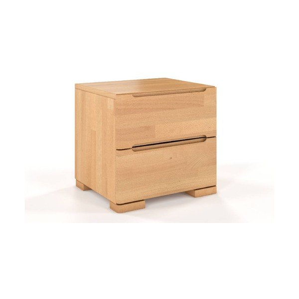 Noptieră din lemn de fag cu 2 sertare SKANDICA Sparta-image-2