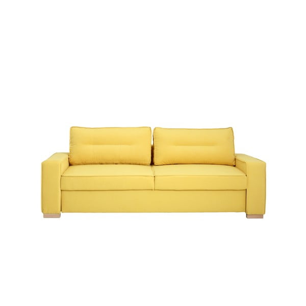 Canapea extensibilă pentru 3 persoane Meggy, galben
