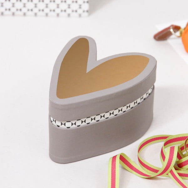 Cutie pentru depozitare în formă de inimă Caroline Gardner Hearts Trinket Box