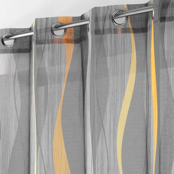 Perdea gri din voal 140x240 cm Ondulys – douceur d'intérieur-image-1