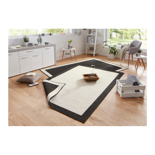 Covor adecvat pentru exterior NORTHRUGS Panama, 200 x 290 cm, negru - crem-image-1