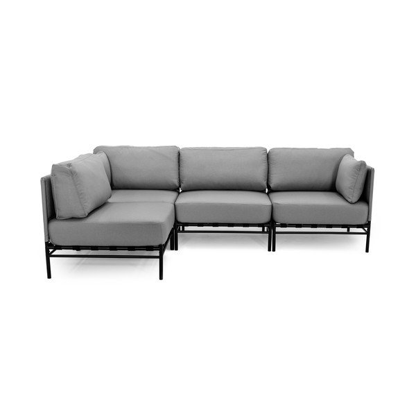 Canapea modulară de grădină gri deschis 234 cm Dandy – Sit Sit-image-2