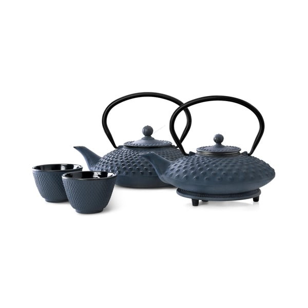 Set 2 căni fontă Bredemeijer Xilin, ⌀ 7,8 cm, albastru-image-2