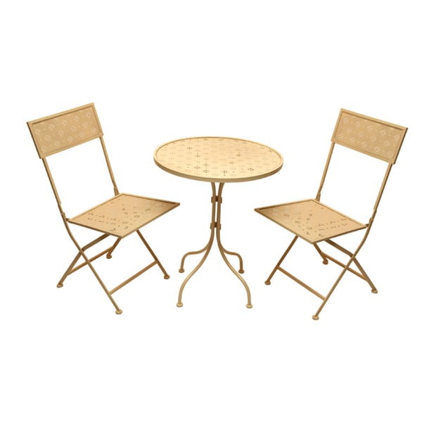Set 1 masă și 2 scaune pliante Soho And Deco Calada