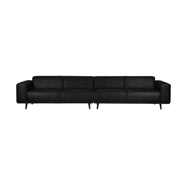 Canapea din piele artificială BePureHome Statement, 372 cm, negru