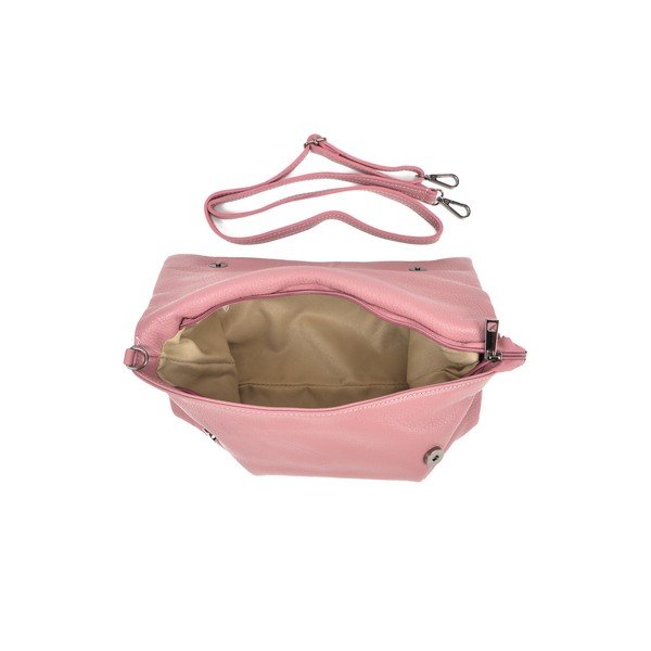 Geantă din piele crossbody Roberta M Elisa, roz-image-3