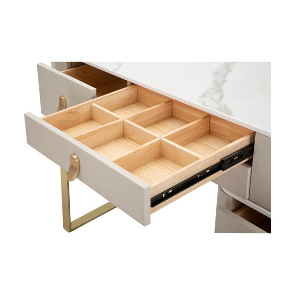 Masă consolă bej-auriu 40x120 cm Beauty – Mauro Ferretti-image-1