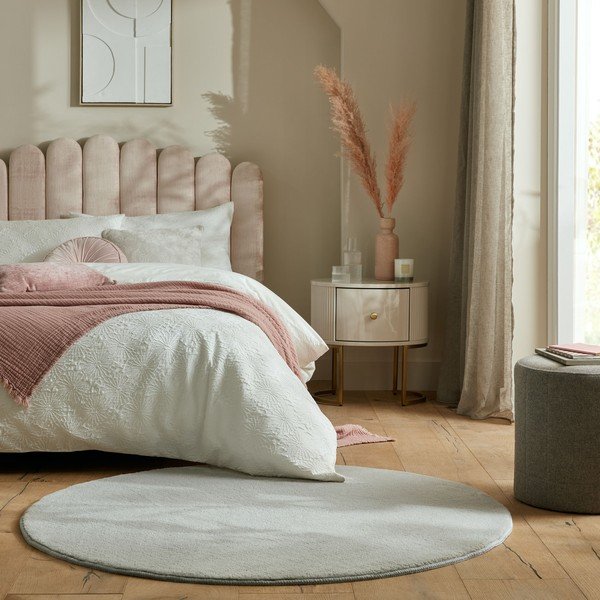 Covor gri deschis rotund 133x133 cm – Flair Rugs-image-1