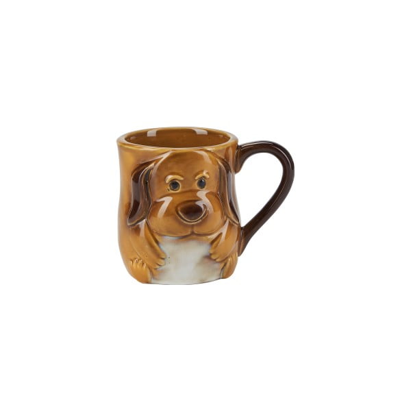 Cană din ceramică cu câine Bahne & CO, maro