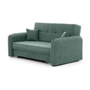 Canapea verde extensibilă/cu spațiu de depozitare cu tapițerie din chenille 155 cm Laine – ELTAP
