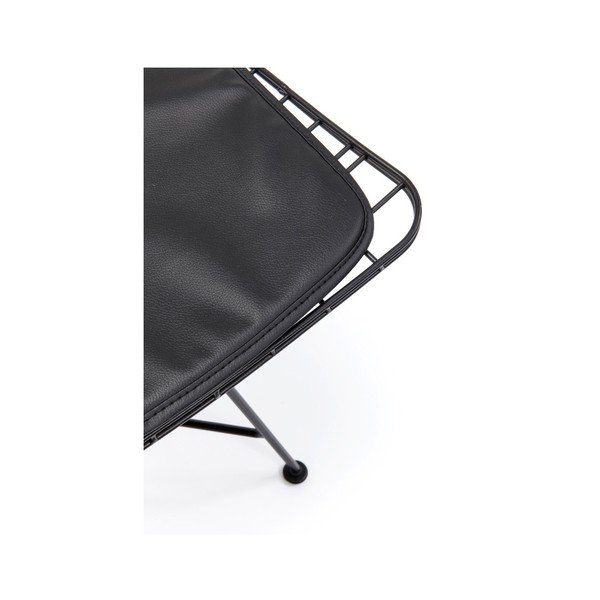 Set 2 scaune din oțel Kare Design Grid, negru-image-4