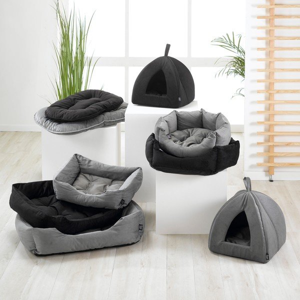 Pat pentru animale de companie negru pentru câini ø 60 cm – Love Story-image-2