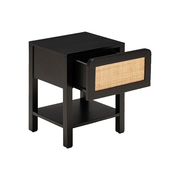 Noptieră din lemn Leitmotiv Galant, negru-image-1