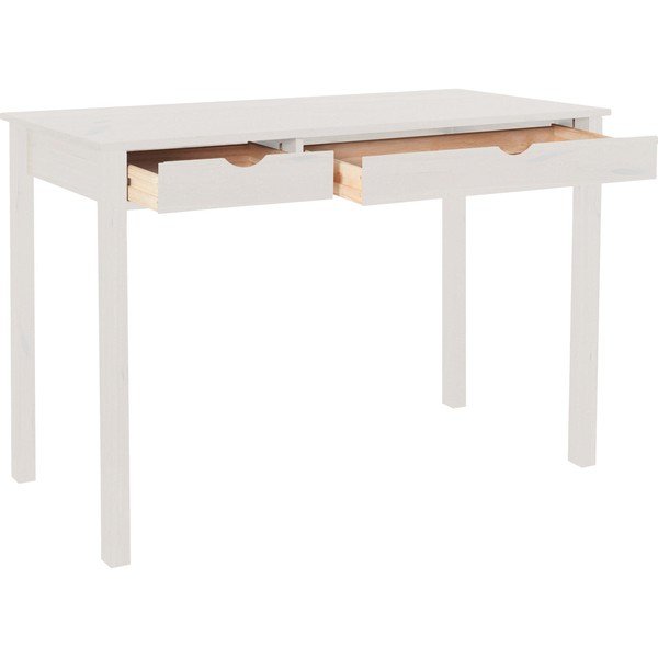 Birou din lemn de pin Støraa Gava, lungime 100 cm, alb-image-1