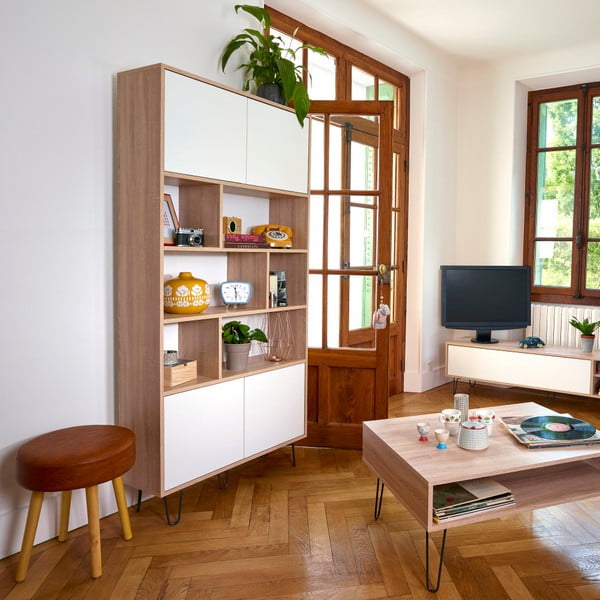 Bibliotecă TemaHome Aero, alb-image-1