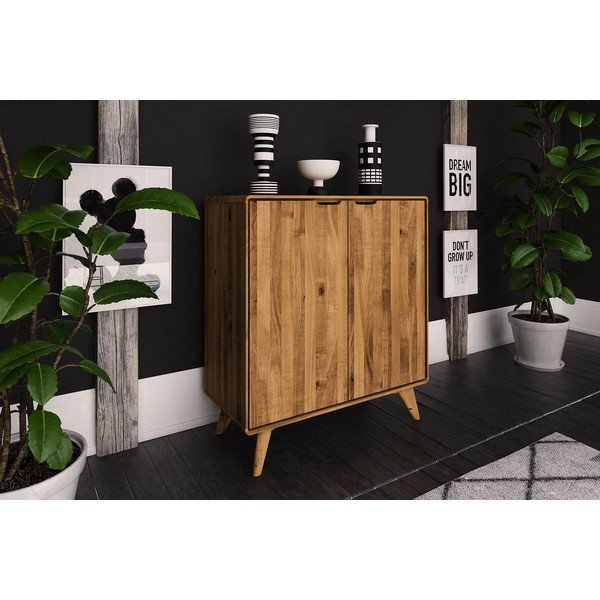 Comodă înaltă din stejar 90x92 cm Greg - The Beds-image-4