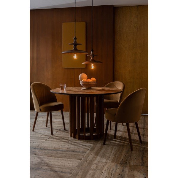 Lustră în culoare naturală închisă din lemn de mango ø 34 cm Cath – Dutchbone-image-1