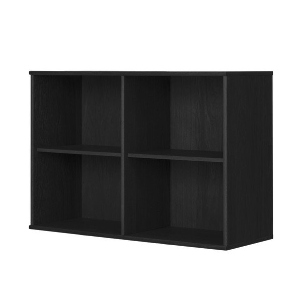 Bibliotecă neagră cu aspect de lemn de frasin suspendată 89x61 cm Mistral – Hammel Furniture-image-1