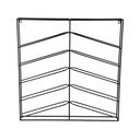 Raft pentru sticle de vin negru pentru perete din metal număr de sticle 10 67x66x7,5 cm Cuadro – PT LIVING