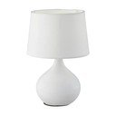 Veioză din ceramică și pânză Reality Martin, înălțime 29 cm, alb