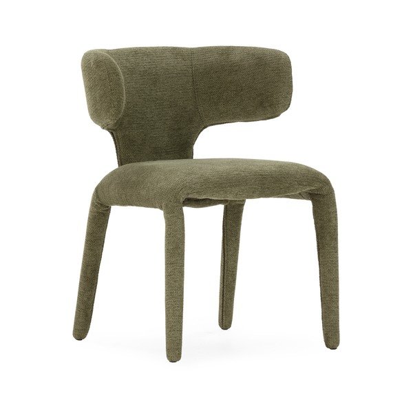 Scaun de living verde tapițat Maca – MOME