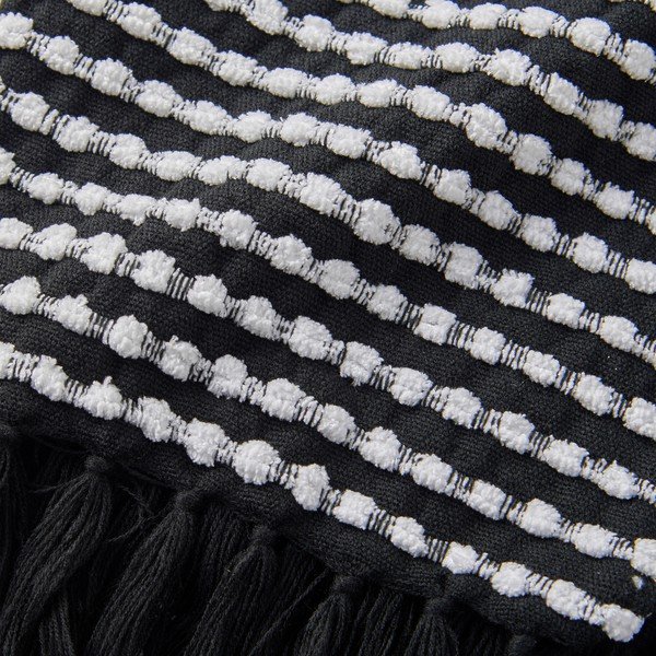 Pătură neagră 125x150 cm Stab Stitch – Catherine Lansfield-image-2