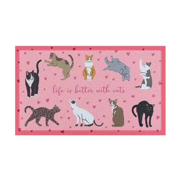 Covoraș de intrare 40x70 cm Life Is Better With Cats – Artsy Doormats