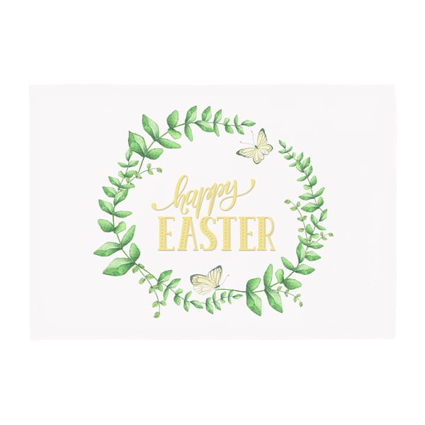 Set 2 suporturi pentru farfurie Apolena Happy Easter, 33 x 45 cm, verde - alb