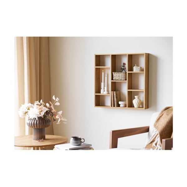 Raft în culoare naturală etajat din lemn de stejar 15 cm Townsville – House Nordic-image-1