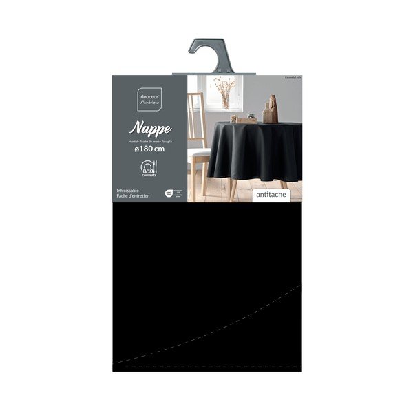 Față de masă potrivit pentru spălare automată ø 180 cm Essentiel – douceur d'intérieur-image-2